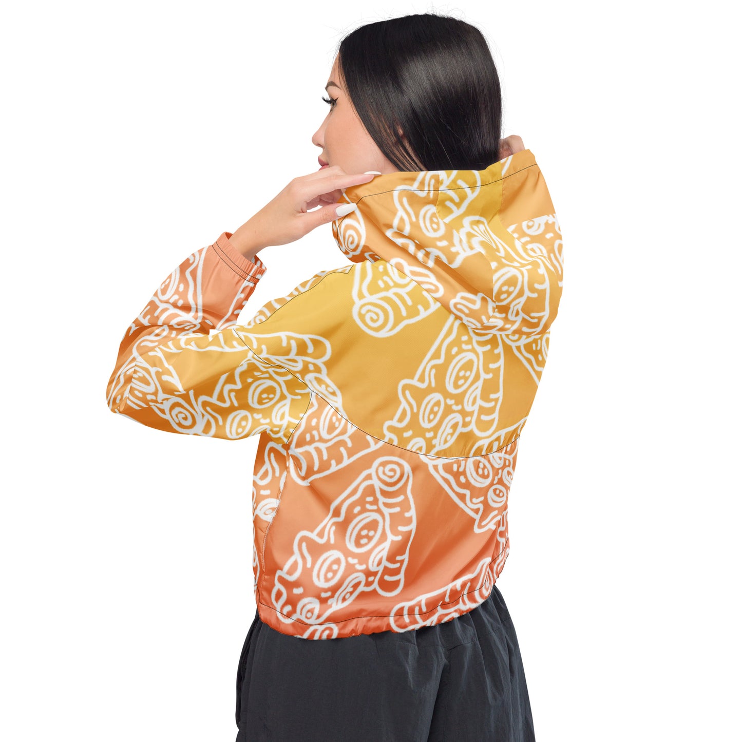 Women’s Pizza Gradient Cropped Windbreaker