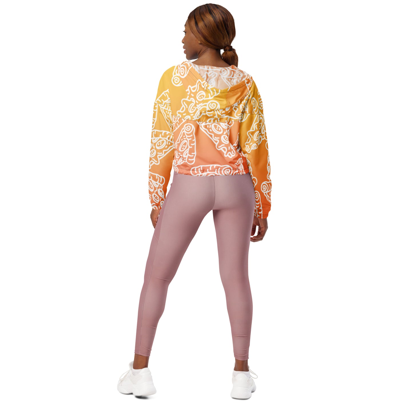 Women’s Pizza Gradient Cropped Windbreaker