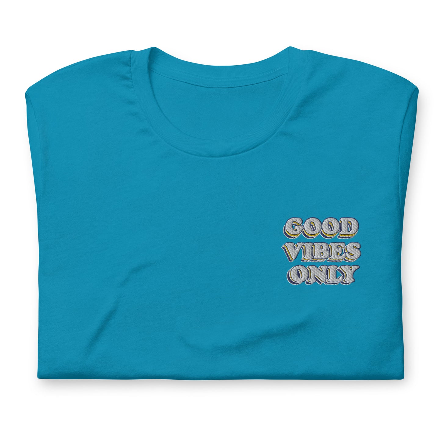 Good Vibes Only Pocket Embordered Unisex T-shirt