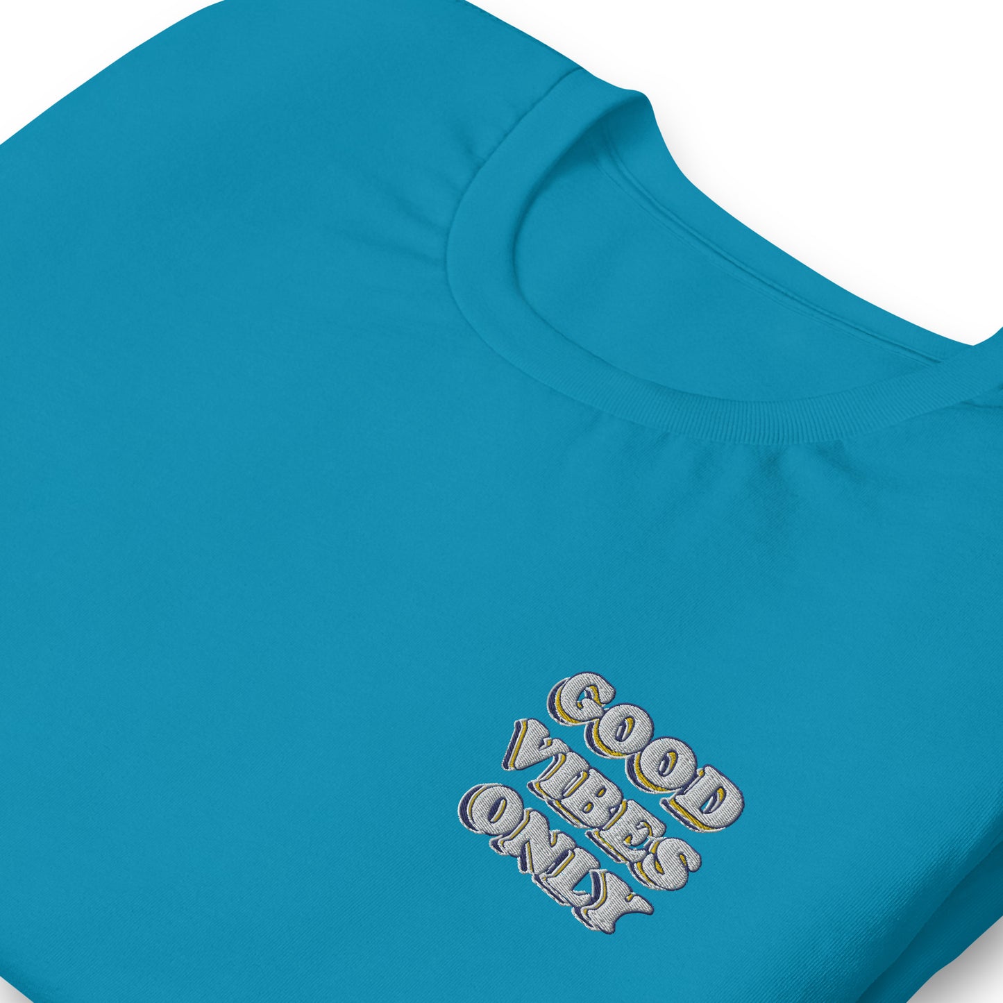 Good Vibes Only Pocket Embordered Unisex T-shirt