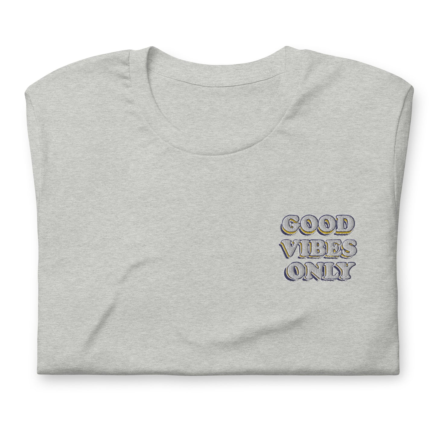 Good Vibes Only Pocket Embordered Unisex T-shirt