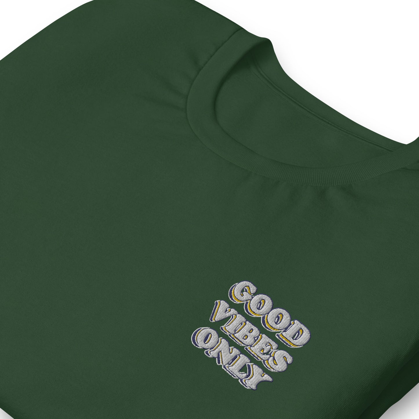 Good Vibes Only Pocket Embordered Unisex T-shirt