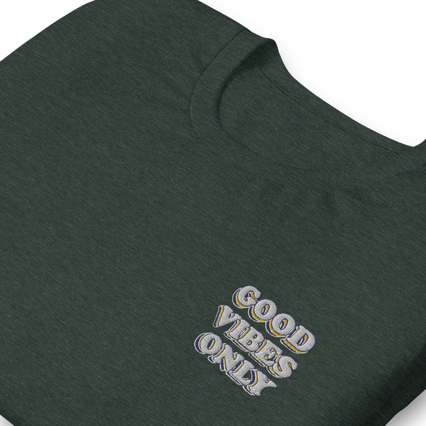 Good Vibes Only Pocket Embordered Unisex T-shirt