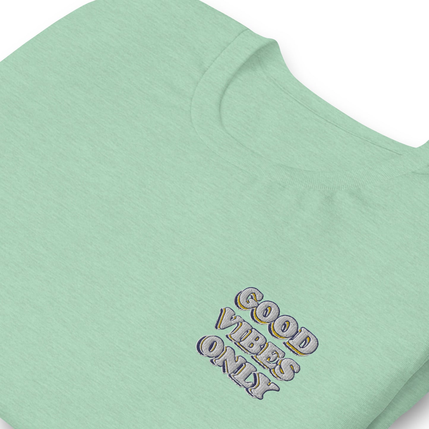 Good Vibes Only Pocket Embordered Unisex T-shirt