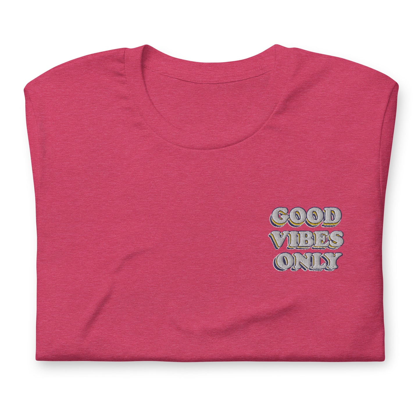 Good Vibes Only Pocket Embordered Unisex T-shirt