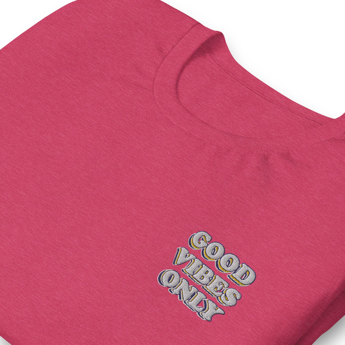 Good Vibes Only Pocket Embordered Unisex T-shirt