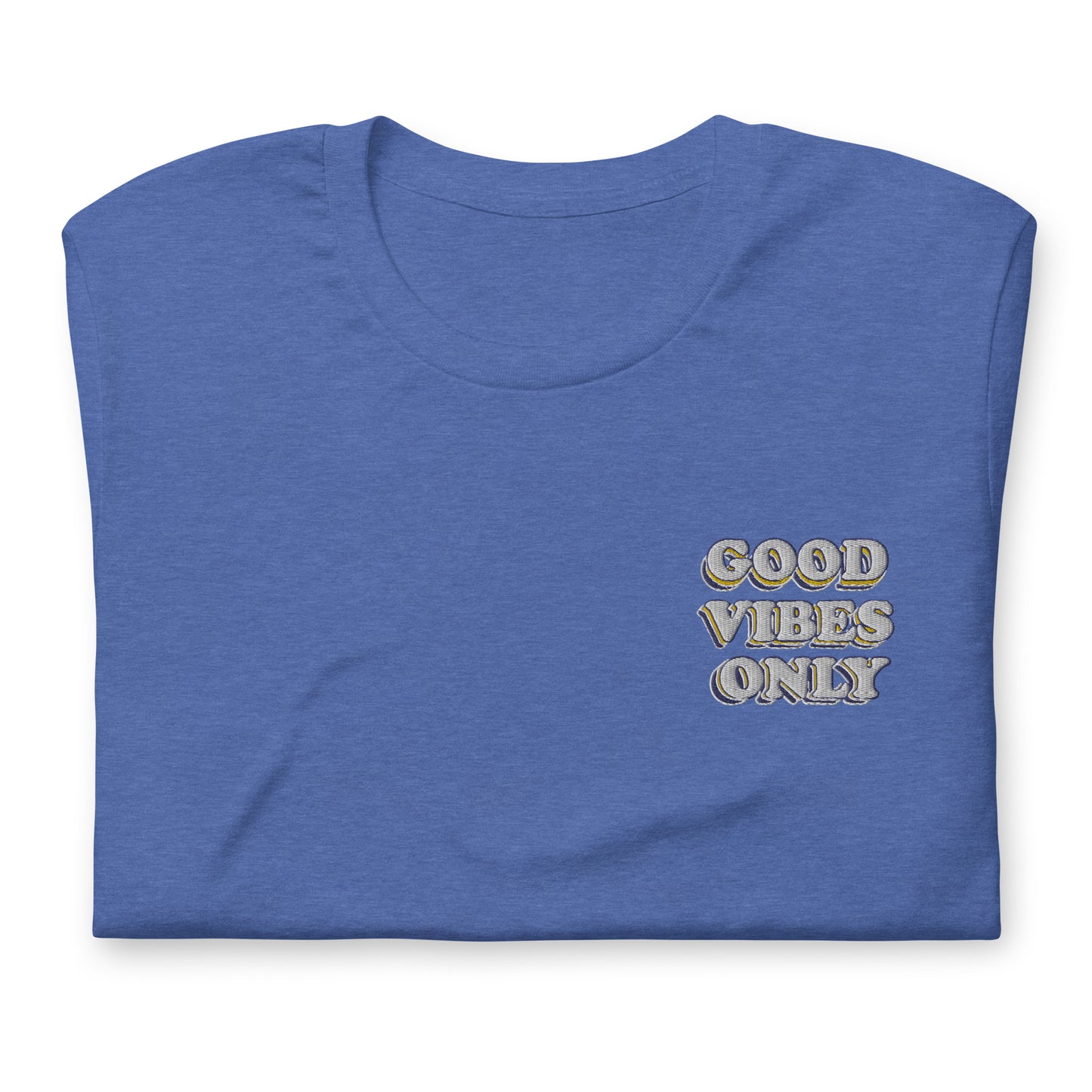 Good Vibes Only Pocket Embordered Unisex T-shirt