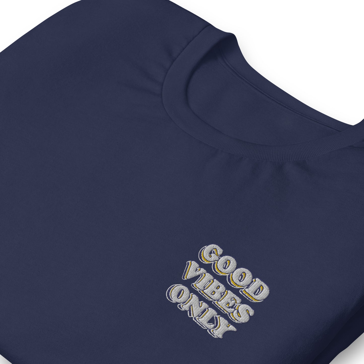 Good Vibes Only Pocket Embordered Unisex T-shirt