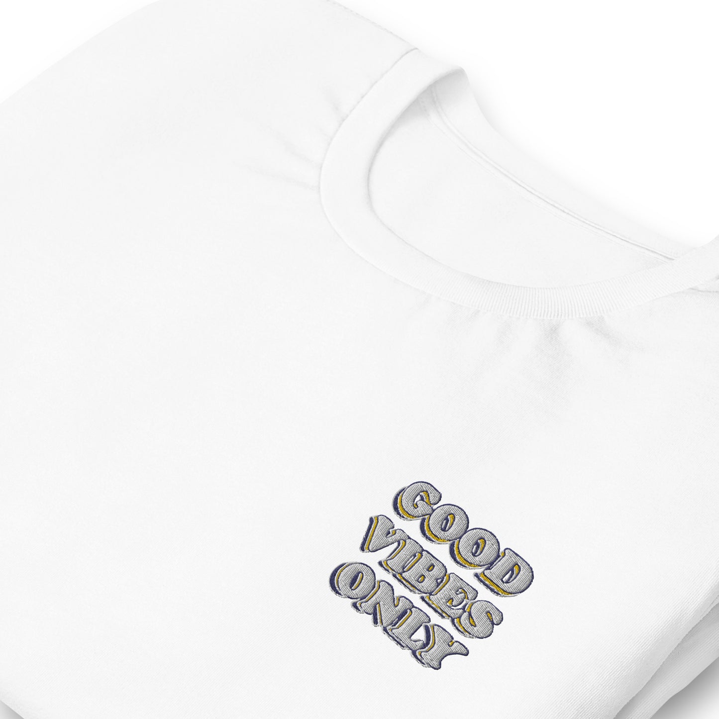 Good Vibes Only Pocket Embordered Unisex T-shirt