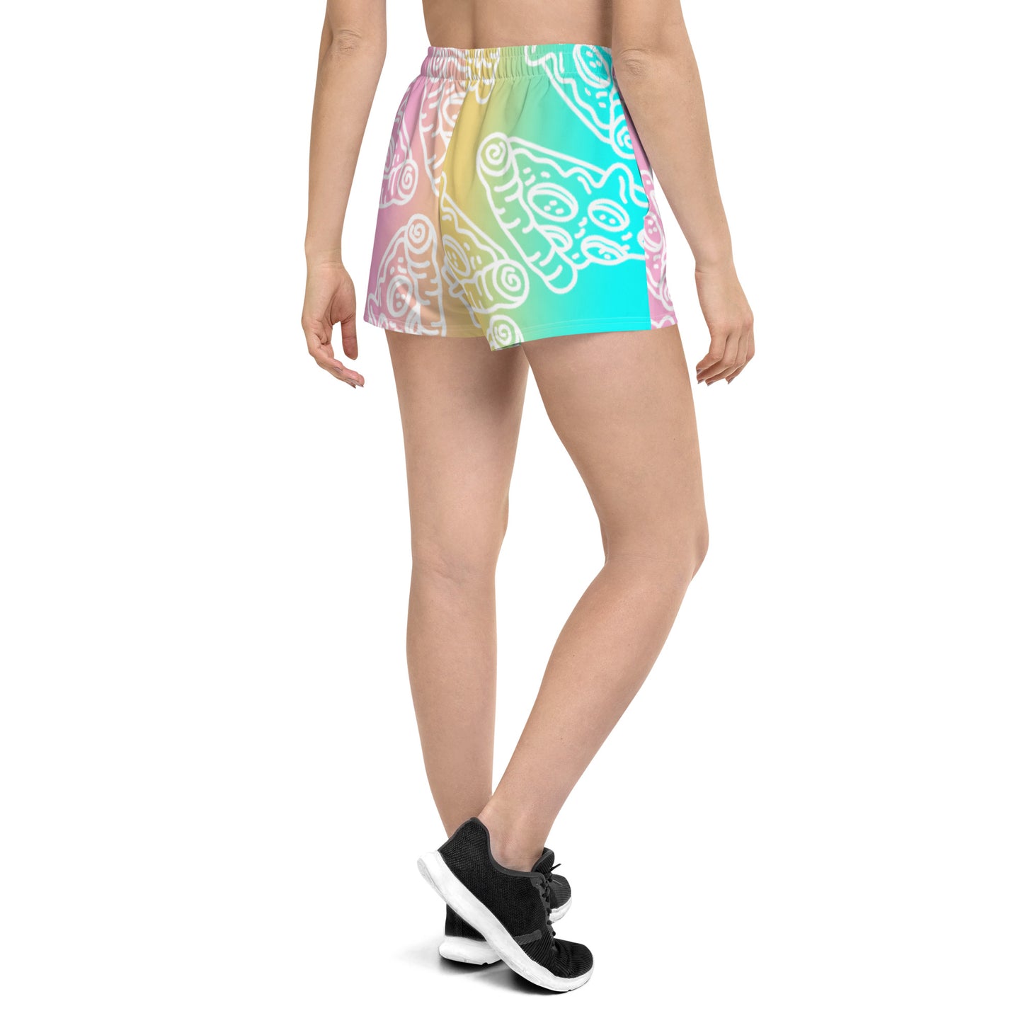 Tropical Pizza Women’s Recycled Athletic Shorts