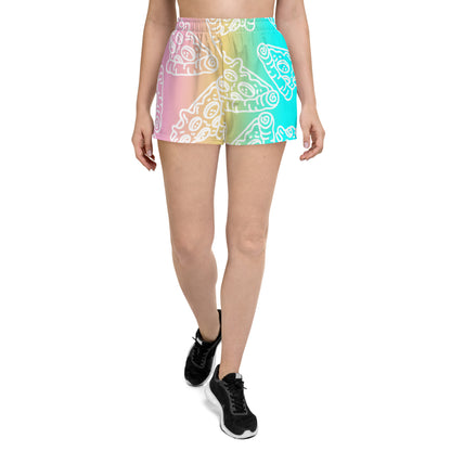 Tropical Pizza Women’s Recycled Athletic Shorts