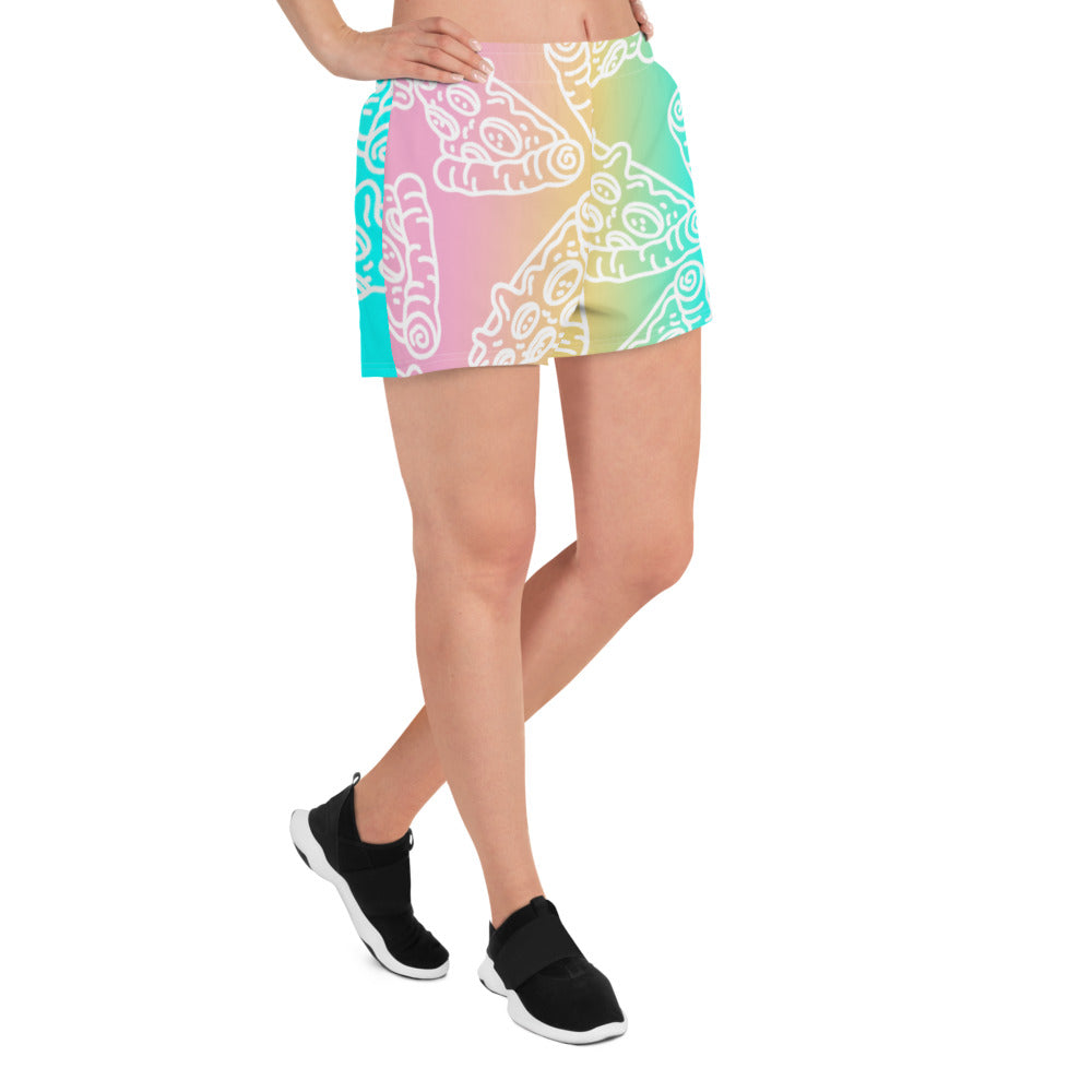 Tropical Pizza Women’s Recycled Athletic Shorts