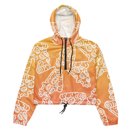 Women’s Pizza Gradient Cropped Windbreaker