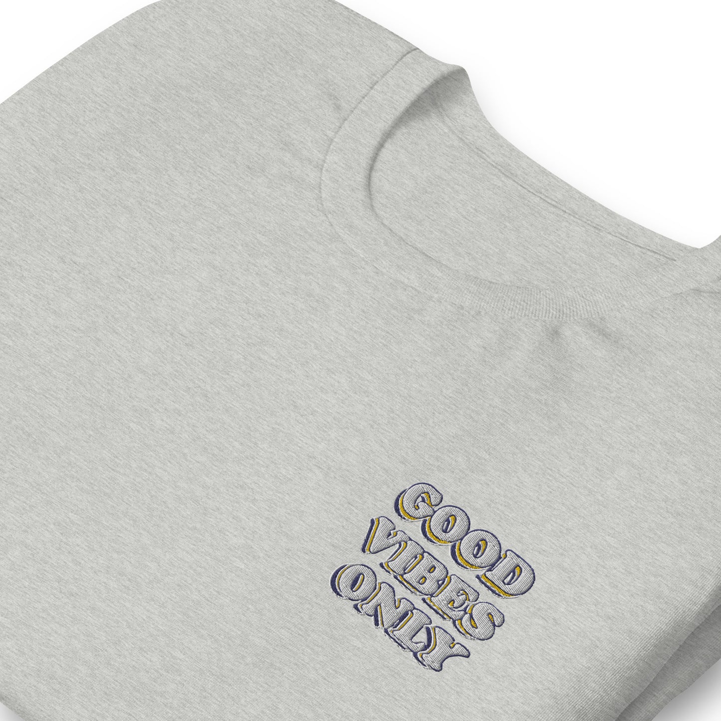 Good Vibes Only Pocket Embordered Unisex T-shirt